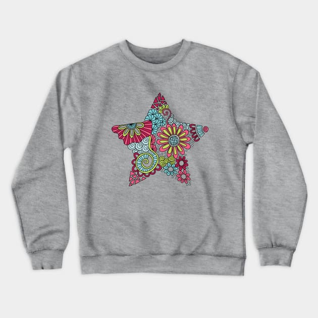 Bright Star Doodle Crewneck Sweatshirt by Tazi